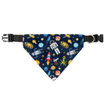 Pixel Space Pattern Print Over The Collar Dog Bandana