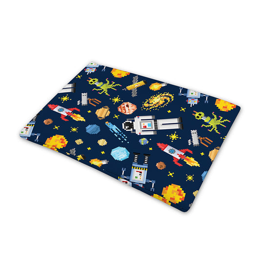 Pixel Space Pattern Print Pet Cooling Mat Cover