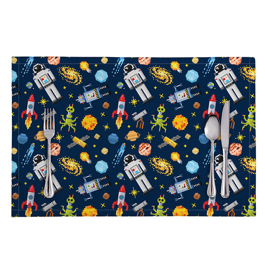 Pixel Space Pattern Print Placemat