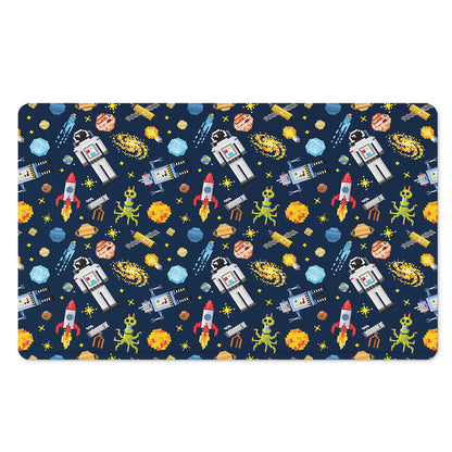 Pixel Space Pattern Print Polyester Doormat