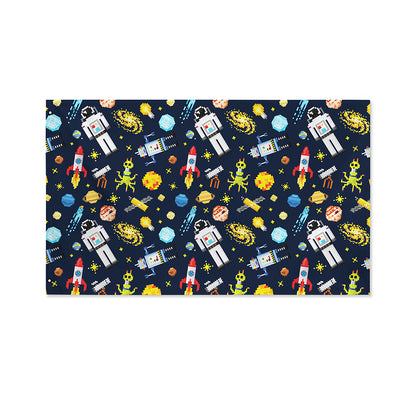 Pixel Space Pattern Print Polyester Flag