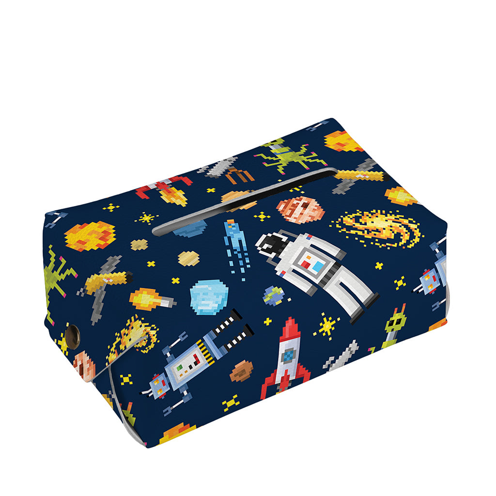 Pixel Space Pattern Print Rectangle Tissue Box Cover