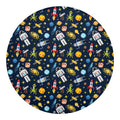 Pixel Space Pattern Print Round Blanket