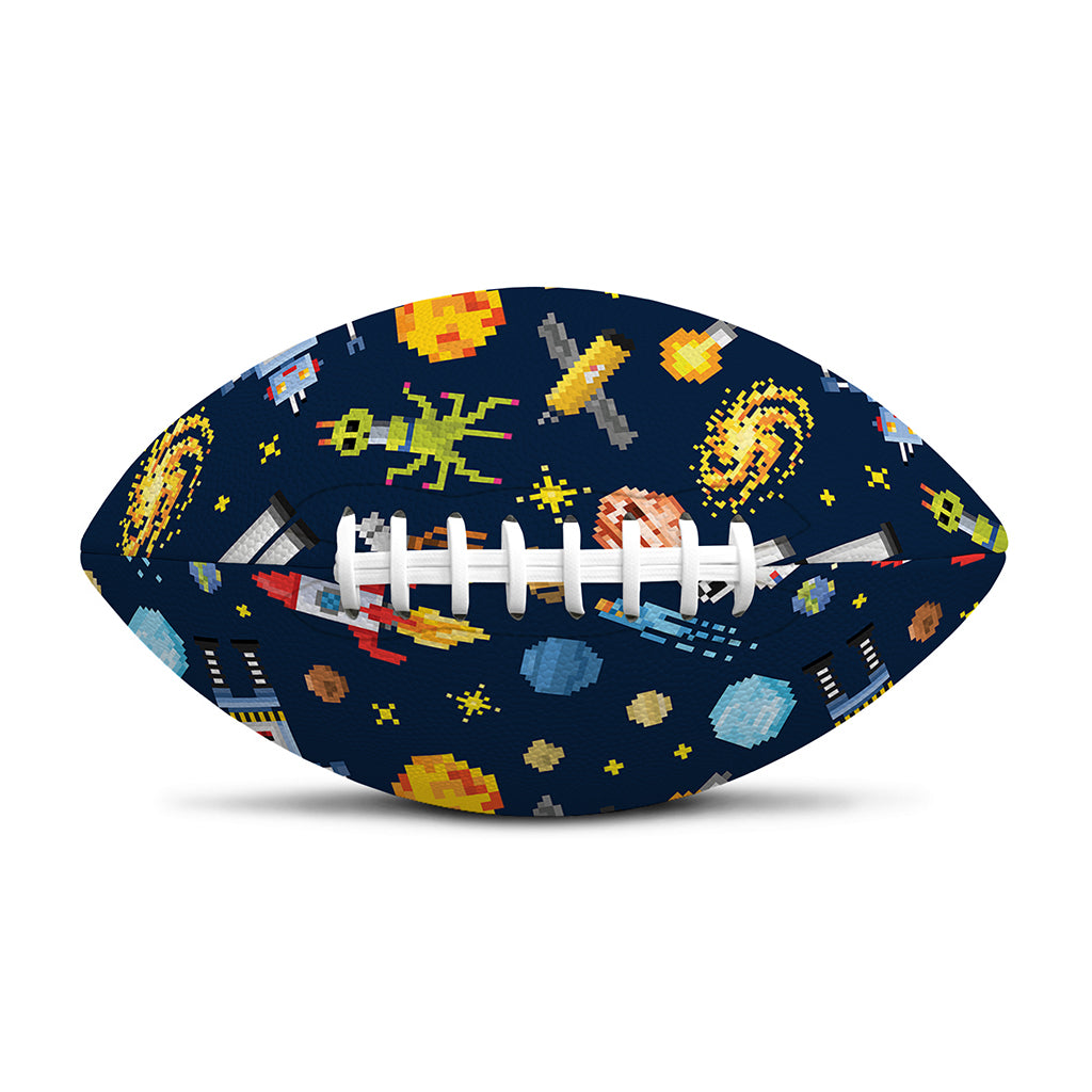 Pixel Space Pattern Print Rugby Ball