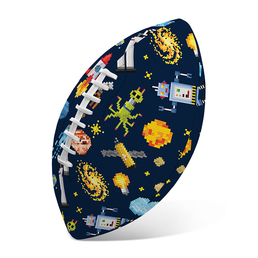 Pixel Space Pattern Print Rugby Ball