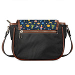 Pixel Space Pattern Print Saddle Bag