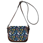 Pixel Space Pattern Print Saddle Bag