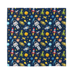 Pixel Space Pattern Print Silk Bandana
