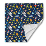 Pixel Space Pattern Print Silk Bandana