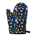 Pixel Space Pattern Print Single Oven Mitt