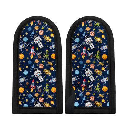 Pixel Space Pattern Print Skillet Handle Cover