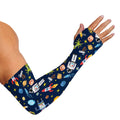 Pixel Space Pattern Print Sun Protection Arm Sleeves
