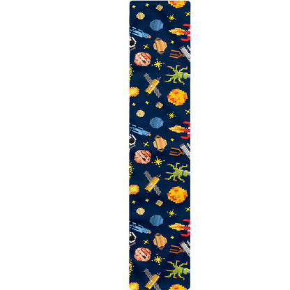 Pixel Space Pattern Print Table Runner