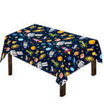 Pixel Space Pattern Print Tablecloth