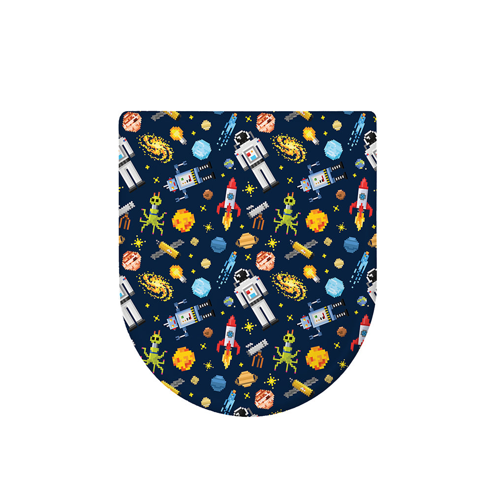 Pixel Space Pattern Print Toilet Lid Cover