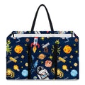 Pixel Space Pattern Print Utility Tote Bag