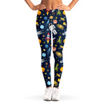 Pixel Space Pattern Print Women's Leggings