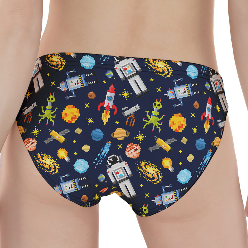 Pixel Space Pattern Print Women's Panties