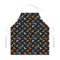 Pixel Spaceships Pattern Print Adjustable Apron