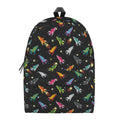 Pixel Spaceships Pattern Print School Backpack