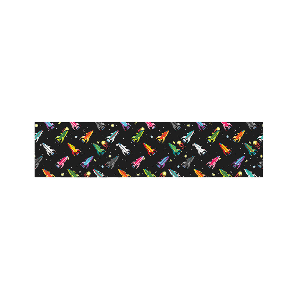 Pixel Spaceships Pattern Print Bed Runner