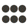 Pixel Spaceships Pattern Print Coaster Set