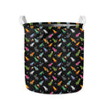 Pixel Spaceships Pattern Print Collapsible Laundry Basket