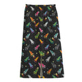 Pixel Spaceships Pattern Print Cotton Front Slit Maxi Skirt