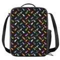 Pixel Spaceships Pattern Print Crossbody Lunch Bag