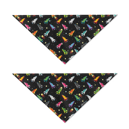 Pixel Spaceships Pattern Print Dog Bandana