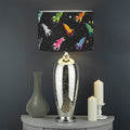 Pixel Spaceships Pattern Print Drum Lamp Shade
