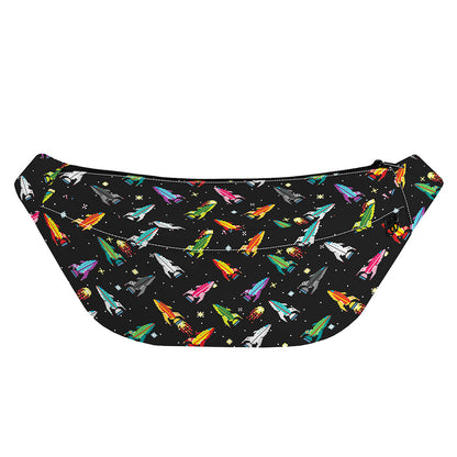 Pixel Spaceships Pattern Print Fanny Pack
