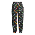 Pixel Spaceships Pattern Print Fleece Lined Knit Pants