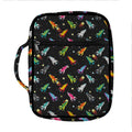 Pixel Spaceships Pattern Print Front Pocket Bible Bag