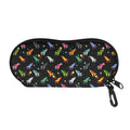 Pixel Spaceships Pattern Print Glasses Case