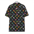 Pixel Spaceships Pattern Print Hawaiian Shirt