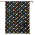 Pixel Spaceships Pattern Print House Flag