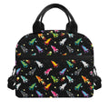 Pixel Spaceships Pattern Print Insulated Lunch Bag