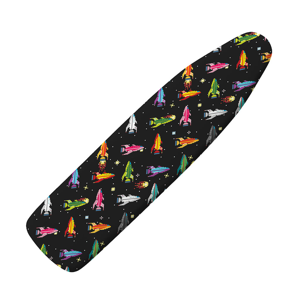 Pixel Spaceships Pattern Print Ironing Board Cover