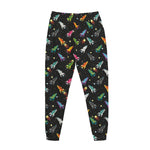 Pixel Spaceships Pattern Print Jogger Pants