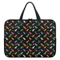 Pixel Spaceships Pattern Print Laptop Sleeve With Handle