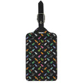 Pixel Spaceships Pattern Print Luggage Tag