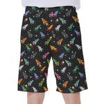 Pixel Spaceships Pattern Print Men's Beach Shorts