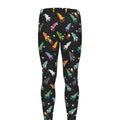 Pixel Spaceships Pattern Print Men's Leggings
