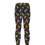 Pixel Spaceships Pattern Print Men's leggings
