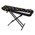Pixel Spaceships Pattern Print Piano Keyboard Cover