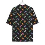 Pixel Spaceships Pattern Print Rayon Hawaiian Shirt