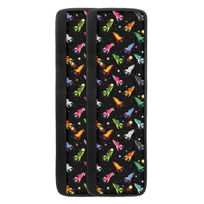 Pixel Spaceships Pattern Print Refrigerator Handle Covers