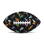Pixel Spaceships Pattern Print Rugby Ball