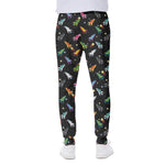 Pixel Spaceships Pattern Print Scuba Joggers